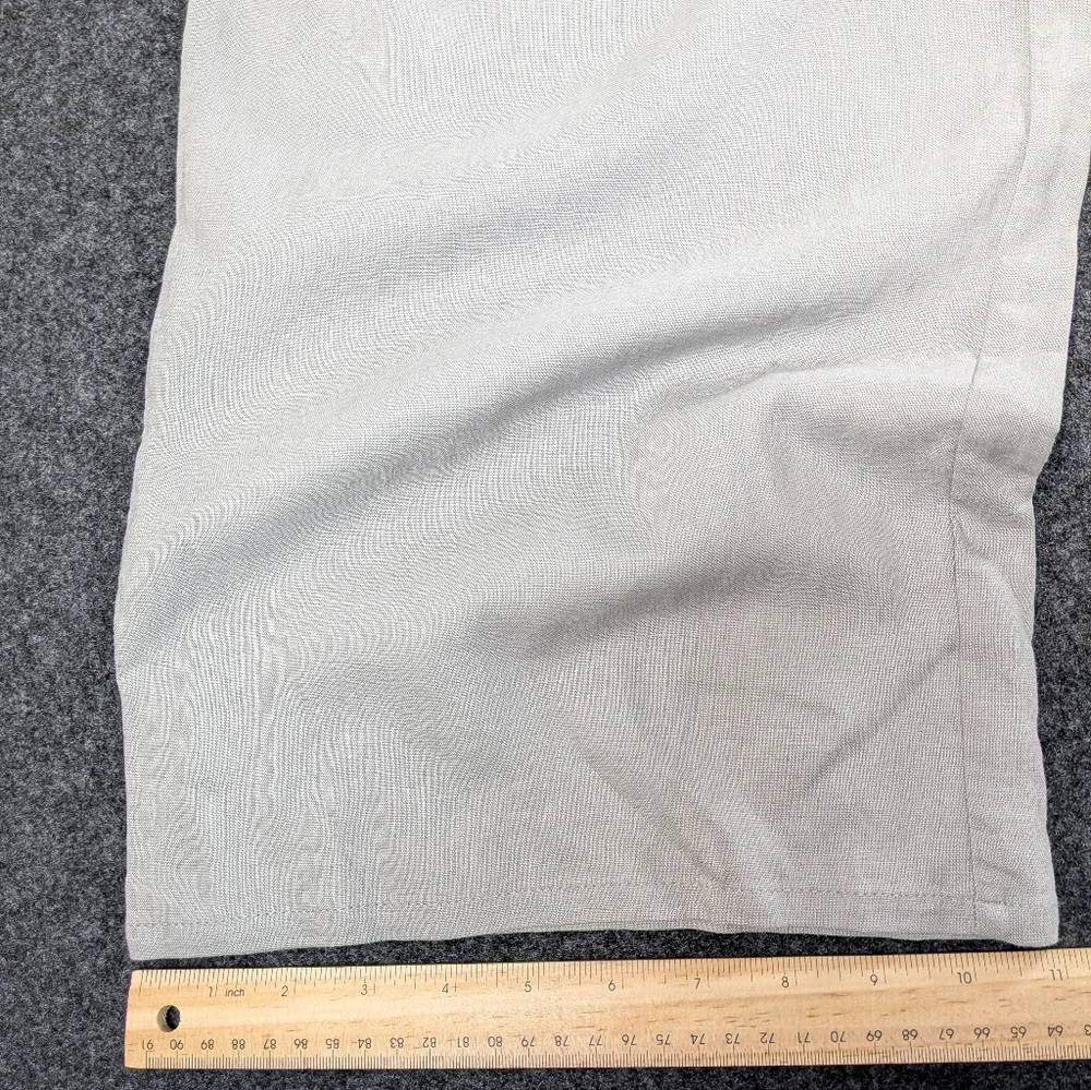 Zara Light Gray Linen pants - Picture 2 of 10